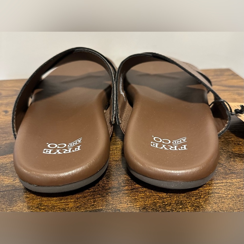 Frye and Co. Men’s Rocco Dark Brown Slide Sandals NWT Size 7 - Picture 6 of 9